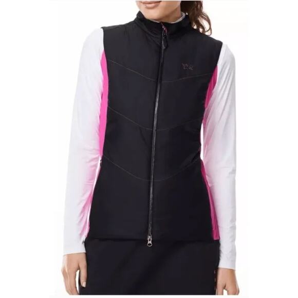 NWT PXG Women’s Noble Zip Vest Black Pink Performance Golf Vest S
